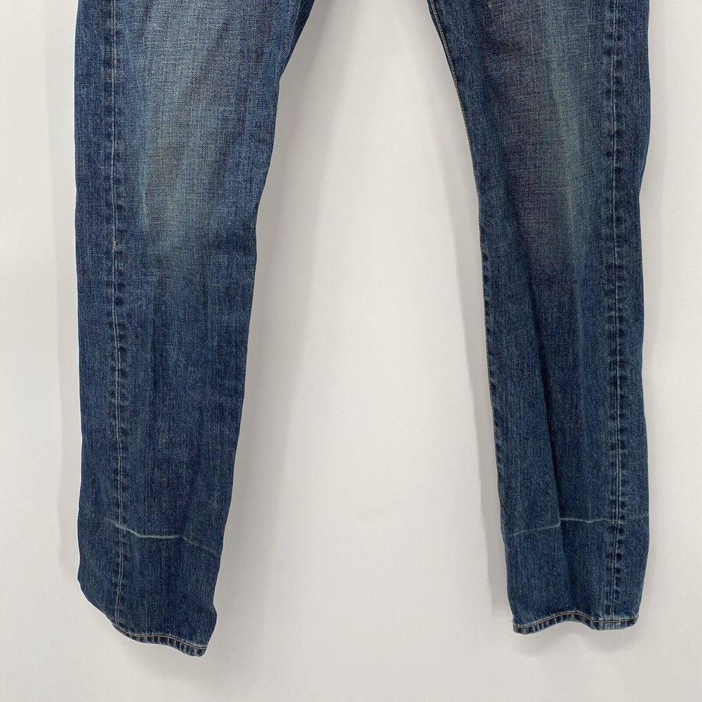 Rag & Bone Men's 31 Standard Issue Worn Blue Denim Button Fly Straight Leg Jeans - Picture 3 of 7